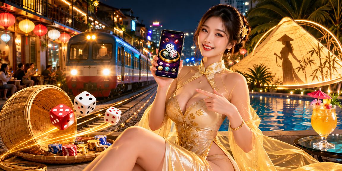 Phụ nữ Hà Nội mặc áo dài chơi tài xỉu xúc xắc trong không gian giải trí