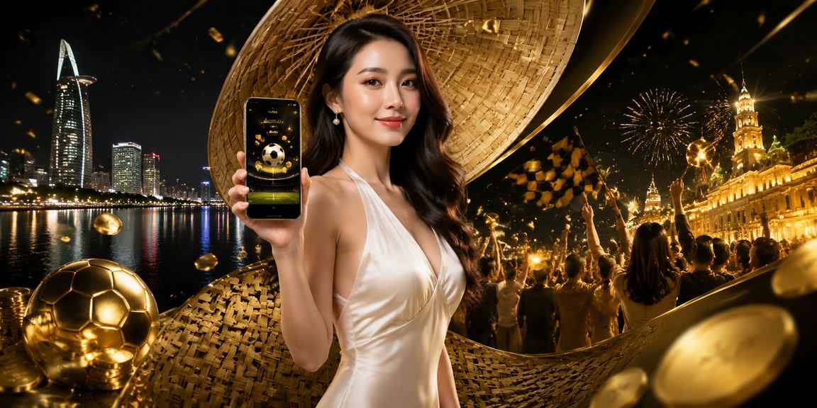 Người đội nón lá tại TP. Hồ Chí Minh theo dõi cá cược bóng đá trên điện thoại