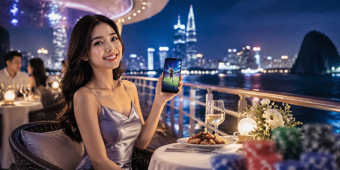 Không gian cá cược và giải trí trực tuyến Việt Nam ban đêm